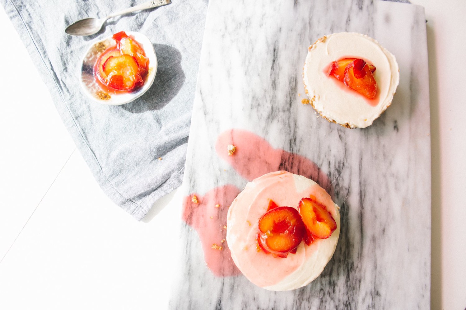 Honey Roasted Plum Cheesecake